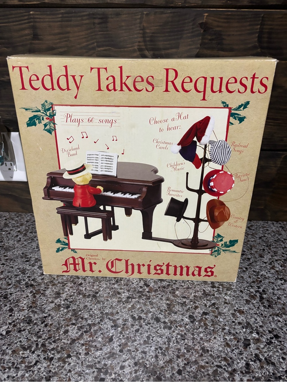 Teddy Takes Requests Toy - Cream Packaging with Red Text